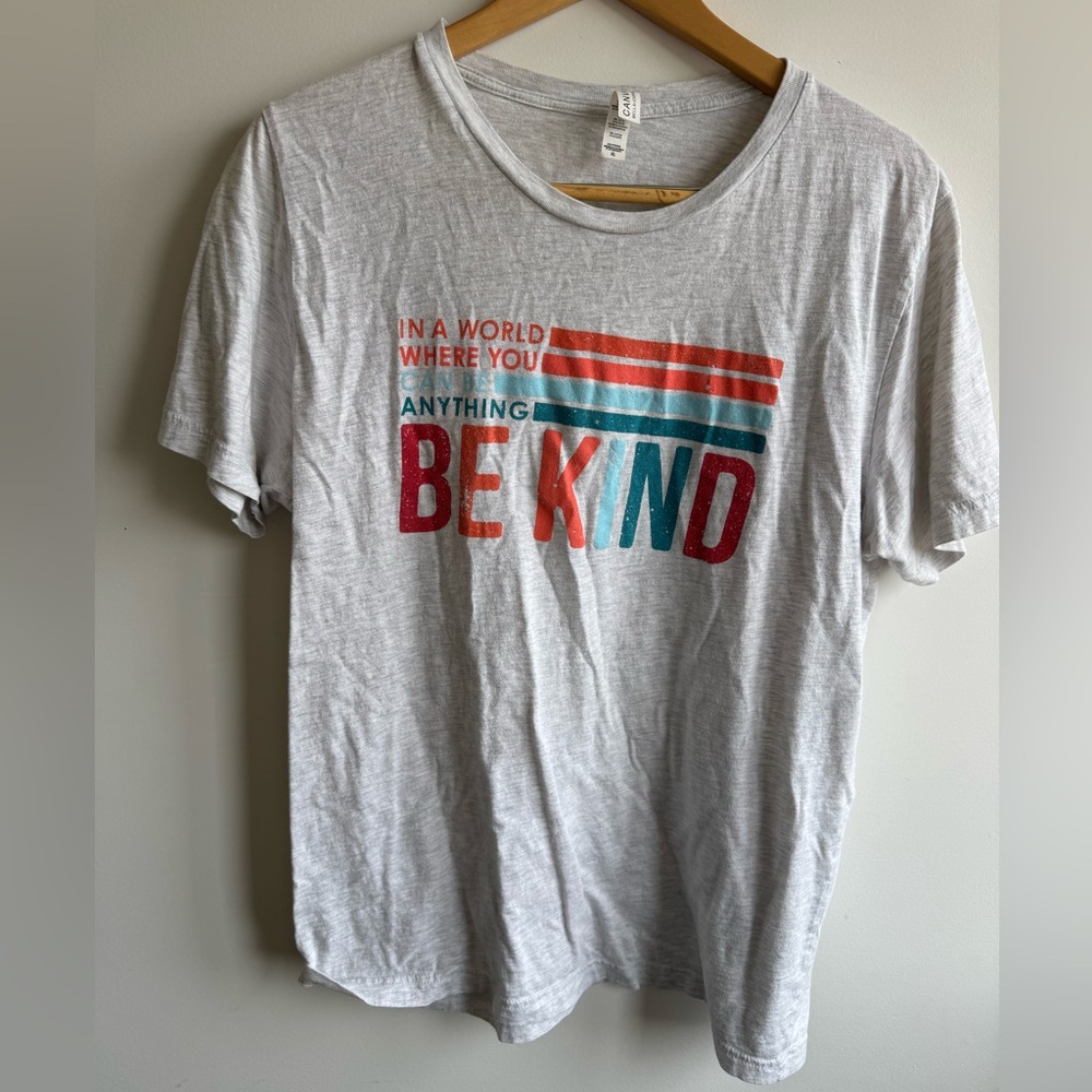 Bella Canvas Gray Be Kind Graphic T-Shirt